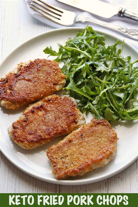 Keto Fried Pork Chops with Pork Rind Breadcrumbs - Healthy