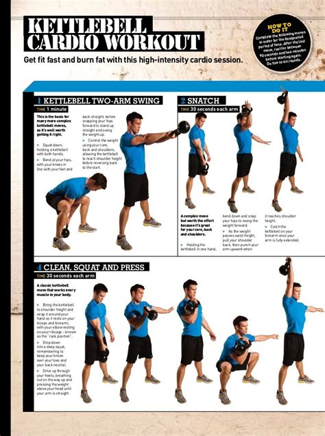 Kettlebell Cardio and Strength Exercises