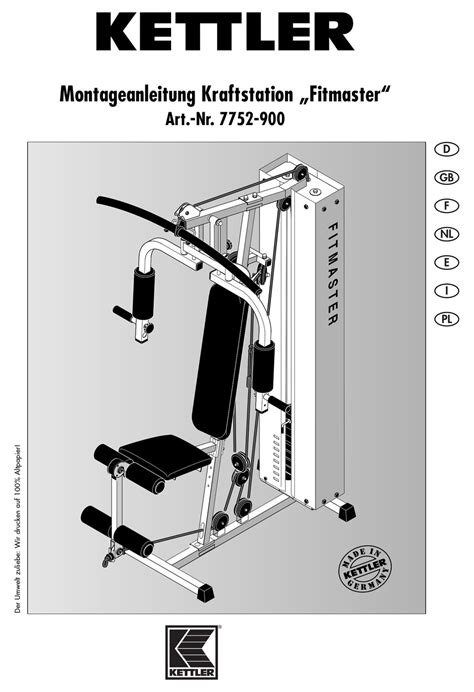 Kettler basic multi gym instruction manual. - Read online blue quentin s crisp.