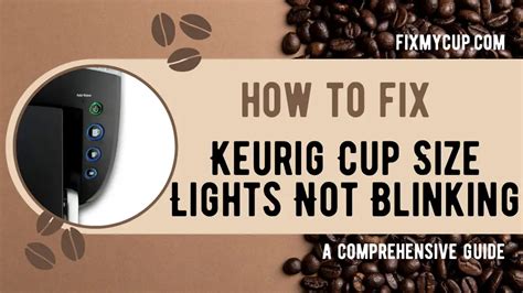 Keurig cup size lights not blinking. Plug the machine back in, but do not turn it on. Hold the 8-ounce and 12-ounce buttons for 3 seconds. The machine will power up, and the brew button should start flashing. If your descale light was flashing, it should turn solid. Fill your reservoir with water or descaling solution, press the flashing brew button and repeat this step a second time. 