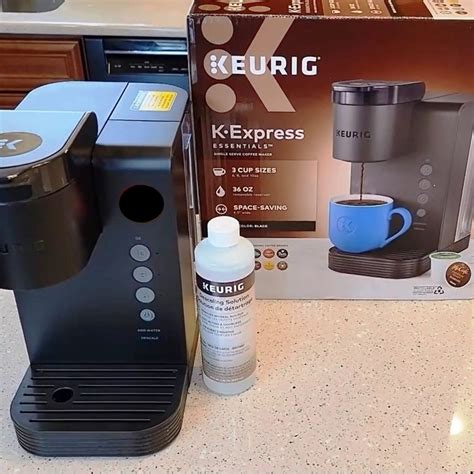 Keurig descale button. Keurig Essentials machine. Make sure the coffee maker is plugged in and powered off. Press and hold the 6oz and 10oz buttons until the 8oz and DESCALE buttons flash. Then press the 8oz button to turn on Descale Mode. 