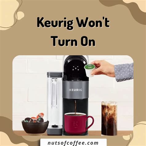 If your Keurig K-Café model C 16188 is not turning on when you lift up the handle, there are a few steps you can try to resolve this issue: 1. Make sure the coffee maker is plugged into a working power outlet. Check the power cord and ensure it is securely connected. 2. Confirm that the power switch is in the "on" position.. 
