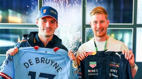 Kevin de Bruyne swaps shirts with Formula One star Max …