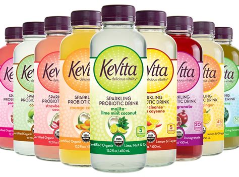 KeVita is crafted with our proprietary cultures & the finest organic ingredients. Revitalizing in every sip! Gently pasteurized. Lightly carbonated. Swirl gently. Live probiotics added. Fermented. Water kefir culture. Delicious & refreshing with a light fruit taste.. 