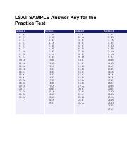 Key Lsat Answer