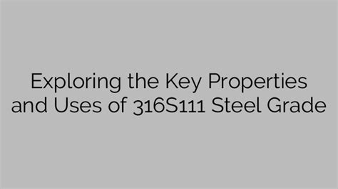 Key Properties