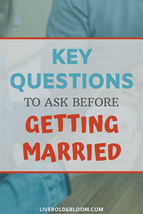 Key Questions Ask Before Getting Married