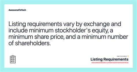 regulations listing overview