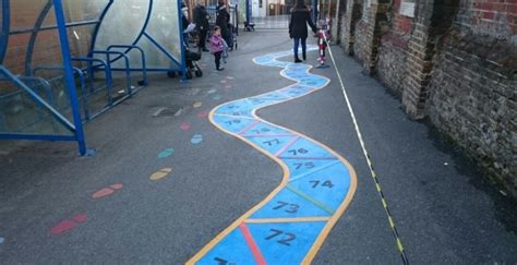 Key Stage Two Playground Markings in Dundry