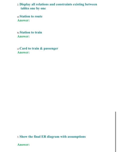 Key Train Answers