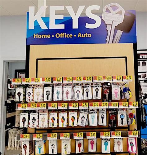 Key duplication walmart. Here is a pricing comparison: Lowe’s – $2 to $100 per key. Home Depot – $2 to $80 per key. Ace Hardware – $3 to $60 per key. Walmart – $3 to $20 per key. Professional locksmith – $5 to $150 per key. The rate range at Lowe’s is on the higher end due to a larger selection of specialty automotive keys. 