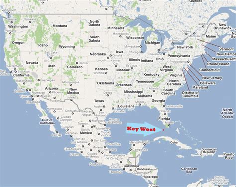 Key west usa map. 