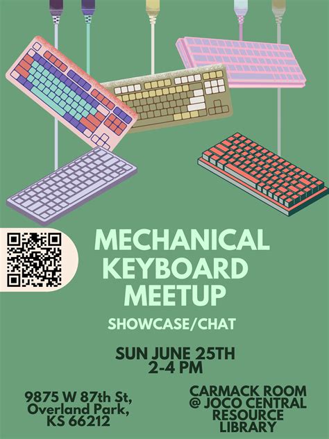 Keyboard Meetup Card Template