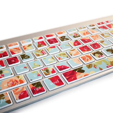 Keyboard Sticker Floral - Etsy