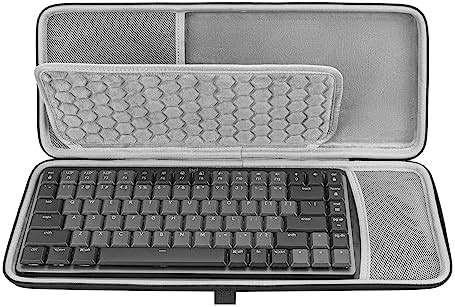 Keyboard carrying case 75.  This hard shell case boasts a soft interior li...