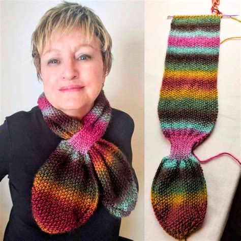 Keyhole Scarf Knitting Pattern Miss Marple Instructions + Video Tutorial