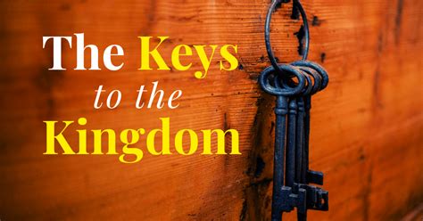Keys to the kingdom. 19 Peter, I give you the keys to the kingdom of heaven. Whatever you bind on earth will be bound in heaven, and whatever you loose on earth will be loosed in heaven. With Peter’s … 
