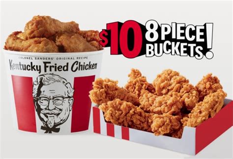 Kfc $10 bucket. Are you craving some finger-lickin’ good chicken from KFC? Look no further. In this comprehensive guide, we will walk you through the delectable offerings on the KFC menu and help ... 
