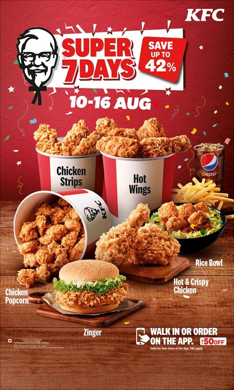 Kfc deals.. Tip: Get all the KFC deals with 50% off on Noon Food code AM17. 40% OFF. Code KFC Promo Code: 40% Off Signature Meal + 50% Off Via Careem Food. Show Coupon Code . See Details ; Order your favourite meal through KFC today and redeem our code to avail flat 50% off Via Careem Food. Take advantage of this … 