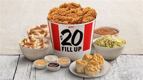 Kfc dollar20 fill up still available. The plaintiff says she purchased a Family Fill Up meal for $20 from a KFC in Hopewell Junction, NY. But rather than receive a bucket filled to the brim with chicken, she says the bucket was only ... 