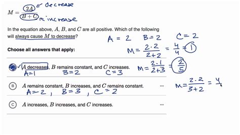 Khan Academy Praxis Core Math Algebraic Properties Worked Example