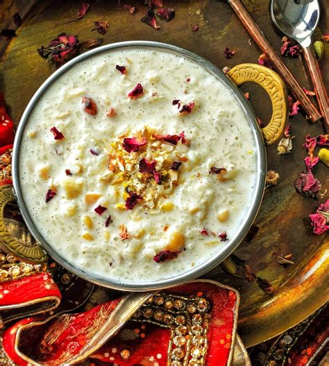 Kheer of rice. Place the milk in a large saucepan or Dutch oven. Add the drained, soaked rice and cook over low to medium-low heat for about 15-20 minutes or until the rice grains are really soft. Stir frequently, at least every couple of minutes. Don't cover the pot. 