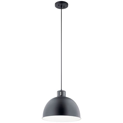 Kichler Lighting Zailey Collection 1-Light Pendant Black