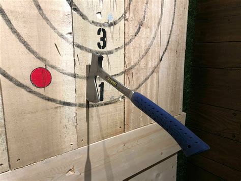 Kick axe throwing. Specialties: The coolest Axe Throwing and Virtual Reality place in Chicago! Bring a date, book a private event to celebrate a special occasion, or take your co-workers out for a great team building experience. A dedicated axe throwing coach will teach you how to throw an axe and land bullseyes in no time. You can also immerse … 