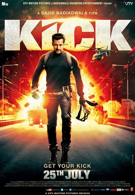 Kick film movie. Kick is a 2014 Indian Hindi-language action heist film produced and directed by Sajid Nadiadwala, and starring Salman Khan, Jacqueline Fernandez, Randeep Hoo... 