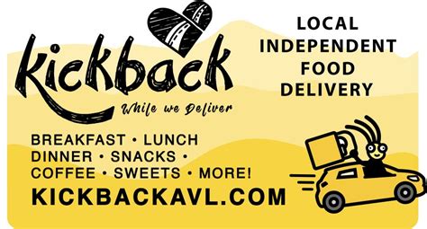 Kickback avl. Kickback AVL. Home Food Delivery Beer & Wine Delivery CBD Join Us Gift Cards ... 