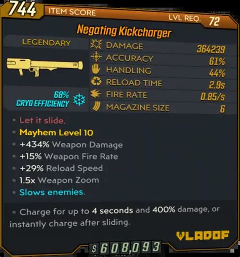 Kickcharger • Legendary - Launcher • BL3 Lootlemon