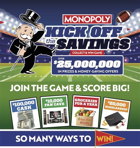 Kickoff the savings com monopoly game code. Things To Know About Kickoff the savings com monopoly game code. 