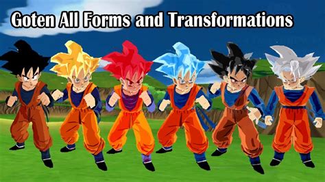 Kid Goten All Normal Forms and Transformations !!!!! YouTube