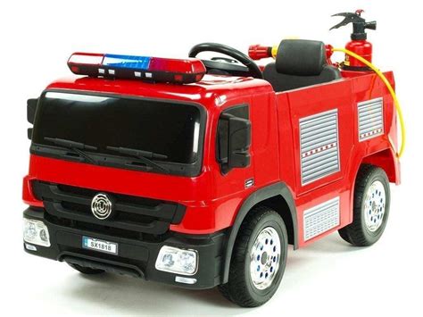 Kids Ride On Fire Engine Red 12v With Water Hose and Hat