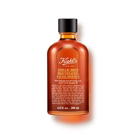 Kiehl's ferulic brew rejuvenating facial essence. Their new Ferulic Brew is a lightweight facial essence that gently removes dull surface skin cells, as well as nourishes your skin barrier. The Kiehl’s Ferulic Brew formula is brewed for over 120 hours, so you know it is the best quality! This potent product works to reduce fine lines, rejuvenate the skin’s texture, and boost a healthy ... 