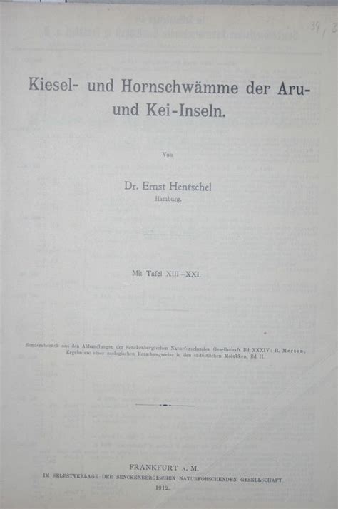 Kiesel  und hornschwämme der aru  und kei inseln. - Ortssippenbuch oberjettingen, mit sindlingen, kreis böblingen, württemberg, 1488-1989.