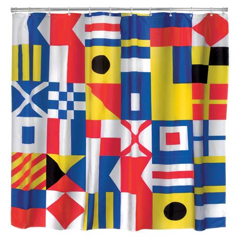 Kikkerland Nautical Flag Shower Curtain : Amazon.ca: Home