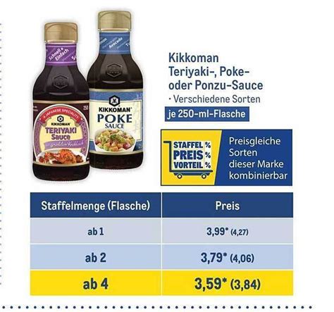 Kikkoman teriyaki, poke oder ponzu sauce Angebot bei METRO