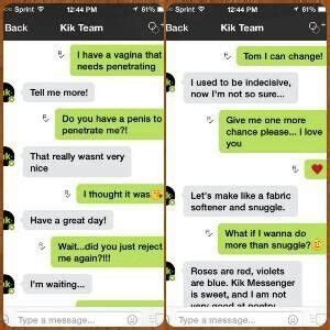 Kik Sexting | Find Kik Usernames Trade Kik Nudes, Kik Girls and SnapChat Nudes. Home Forums > Kik Messenger > Kik Messenger Sexting. Sext with other Kik Messenger Users. Page 43 of 4525 < Prev 1 ...