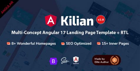 Kilian Angular MultiConcept Landing Page Template Landing page
