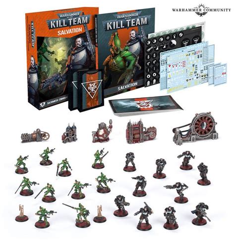 Kill team salvation. Kill Team is a fast-paced skirmish game of tactical gameplay and tense missions. The new season starts with Kill Team: Salvation, which sees operatives clash in the ruins of a polluted planet. This boxed set contains two new kill teams – a Scout Squad of Space Marine Neophytes, and a Blades of Khaine kill team formed of vicious Striking ... 