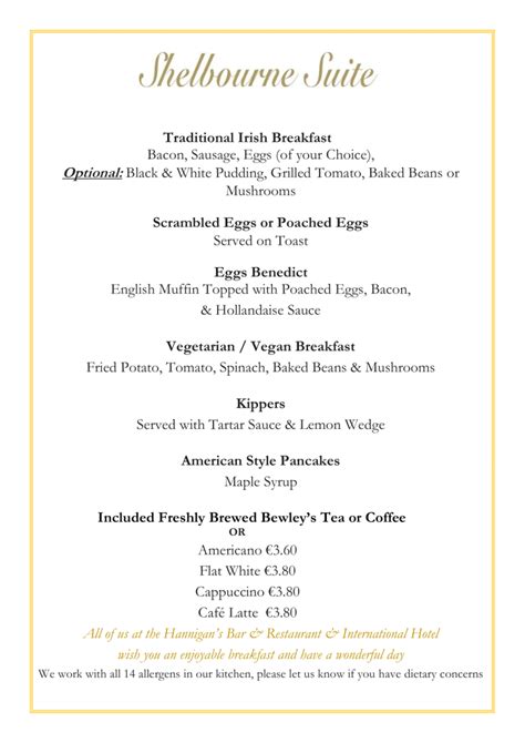 Killarney towers breakfast. .  ...