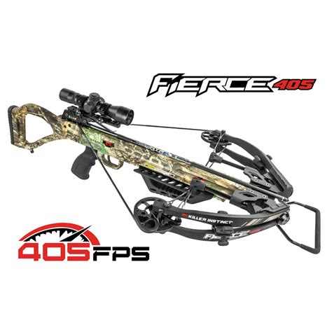 The Killer Instinct line is a fairly lightweight (6.5 lbs. or so) crossbow that offers a good combination of speed, accuracy and portability. Killer crossbows feature triggers with no creep and an anti-dry fire system that will not allow the crossbow to fire when unloaded. The Instinct 350 also features an adjustable front grip to allow for you ...