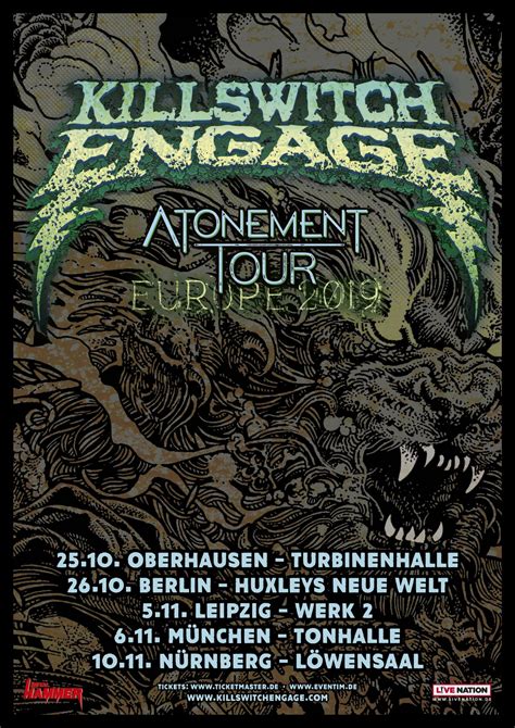 Killswitch engage tour. In a new interview with Oran O'Beirne of Bloodstock TV, KILLSWITCH ENGAGE frontman Jesse Leach spoke about the progress of the songwriting sessions for the follow-up to the band's 2019 "Atonement" LP. 