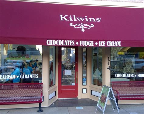 Killwins ice cream. Kilwins is a quality confectioner featuring hand-crafted Chocolates, Mackinac Island-style Fudge, and Original Recipe Ice Cream. Caramel Corn and Brittle are also made right in the store as well as Waffle Cones and Caramel Apples. The confections are made in the store front window, and everyone can enjoy watching as our Fudge and Caramel is ... 