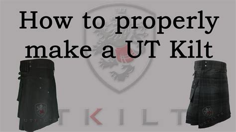 Kilt Sewing Pattern How To Properly Make A Utility Kilt Youtube