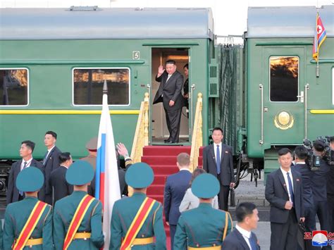Kim Jong Un arrives in Russian city of Komsomolsk-on-Amur for expected visit to fighter jet plant