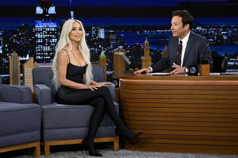 Kim Kardashian Slaps Jimmy Fallon for SKKN Facial in Heeled …