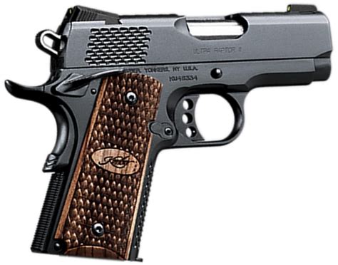 Kimber ultra raptor ii review. Sep 16, 2018 · Kimber’s Ultra models are super compact 1911 handguns that are well suited for concealed carry and personal protection. Though 1911 handguns are typically heavier than their more modern counterparts, the Ultra Carry II is built on an aluminum frame, which helps carve some of the weight down. The Ultra Carry II also enjoys the weight reduction ... 