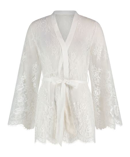 Kimono Lace Isabelle - Wit - hunkemoller